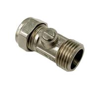 Pepte 15mm X 1/2" Isolation Valve Flat-Faced Straight Compression X Male Bsp
