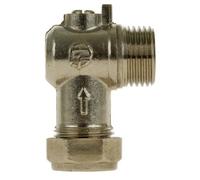 Pepte 15mm X 3/8" Isolation Valve Flat-Faced Angled Compression X Male Bsp