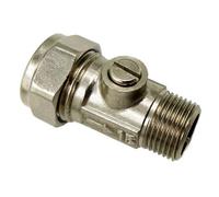 Pepte 15mm X 3/8" Isolation Valve Flat-Faced Straight Compression X Male Bsp