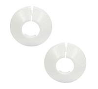 Pepte 2 X 15mm Pipe Cover Collar White Pvc Plastic Radiator Pipe Hole Rose