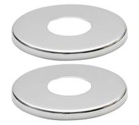 PEPTE 2 X 26mm G3/4 Chrome Tap Shower Pipe Cover High Collar Steel