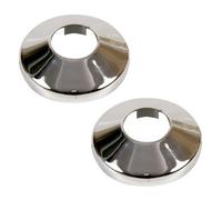 Pepte 2Pcs 2 X Chrome Pvc Radiator 28mm Pipe Cover Collar Rose