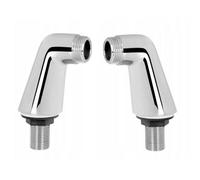 PEPTE 2X Bathroom Deck Mount For Bath Tap Pillar Union Chrome Plated Brass