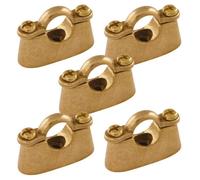 Pepte 5 X 15mm Hospital Brackets Cast Brass Screw-On Wall Pipe Clips