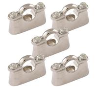 Pepte 5 X 22mm Hospital Brackets Chrome Plated Cast Brass Screw-On Wall Pipe Clips