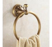 Pepte Bathroom Toilet Round Towel Ring Dressing-Gown Wall Mounted Hanger Antique Brass