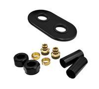 PEPTE Black Collar +2X Cu Connectors Set Radiator Masking Decorative Heater Cover