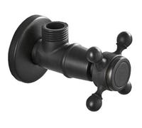 PEPTE Black Wall Service Angled Isolation Valve Cross Head 1/2