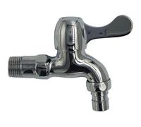 Pepte Chrome Plated Tap Cold Water Garden Watering Outdoor Wall Mounted Faucet