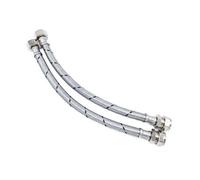 PEPTE Pair Of Flexible Hose Pipe Connectors Tails 1/2" X 15mm Compression 300mm Wras