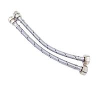 PEPTE Pair Of Flexible Hose Pipe Connectors Tails 3/4" X 15mm Compression 300mm Wras