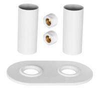 PEPTE White Collar +2X Pex Connectors Set Radiator Masking Decorative Heater Cover