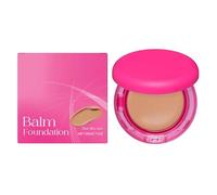 Peptide Bounce Balm Foundation，Hydrating, Makeup for Mature Skin，Blur Fine Lines, Smooths Texture，Buildable Medium Coverage and Line Blurring (Dark Skin, One Size)