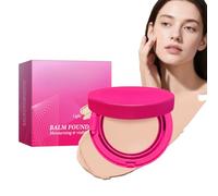 Peptide Bounce Balm Foundation, Medium Buildable Full Coverage Face Powder for Mature Skin, Age Defying Baked Foundation for Older Women, Moisturizing Creamy Balm for All Skin Types (Natural Finish)