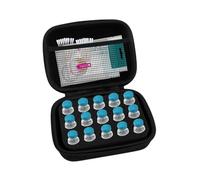 Peptide Case for Fridge, Insulin Cooler Travel Case, Vial Holder, Fits Standard 10ml U-100 Vials, 9-Slot Design with Inner Mesh Pocket for Extra Storage (15 Slots)