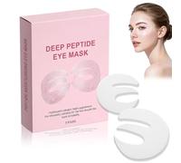 Peptide Collagen Eye Masks, 3-Section Full Eye Contour Hydrogel Patches | Honeycomb Texture Holds Essence In Place, Individually Wrapped, Full Eye-Area Coverage, For Home, Travel Or Before Make-Up