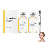 Peptide Deep Collagen Lifting Ampoule, Silk Peptide Lifting Ampoule. (2PCS) | Smoothing Serum with Silk Extract, Lightweight Daily Skincare Essences, Collagen Lifting Facial Ampoule for Daily Face Care.
