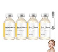 Peptide Deep Collagen Lifting Ampoule, Silk Peptide Lifting Ampoule. (4PCS) | Smoothing Serum with Silk Extract, Lightweight Daily Skincare Essences, Collagen Lifting Facial Ampoule for Daily Face Care.