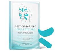 Peptide-Infused Face & Eye Tape, Face Patches for Fine Lines and Aging Skin, Peptide Face Tape with Niacinamide & Caffeine, for Forehead, Smile Line & Under-Eye Areas (1 Set)