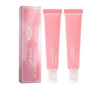 Peptide Jelly Gloss Balm, Moisturizing Lip Gloss with Pink Peptide, Hyaluronic Acid, Ceramide & Shea Butter, Clear Gloss with Silver Pearl for a Plump, Glossy Hydrating Lips (2pcs)