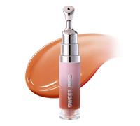 Peptide Lip Serum, Hydrating Plumping Lip Oil for Fuller Looking Lips | Smooth Lip Lines, Enhance Natural Pink Tone, Non-Sticky Glossy Lip Care with Cooling Metal Applicator (03#CORAL ROSE)