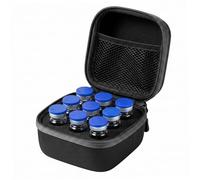 Peptide Storage, 9-Slot Peptide Vial Case for 10ml Insulin Vials, Sponge Storage Organizer with Mesh Pocket, Black
