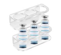 Peptide Storage Case - 2 Pieces Refrigerator Vial Organizer | Portable Wall Mounted Reusable 3 Slots Holder for Medication Supplies Travel