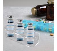 Peptide Storage Case - Cooler Travel Case | Vial Holder, 2 Pcs 3-Slot Reusable Wall-Mounted Organizer for Fridge Use, Medicine Holder Rack, Portable Diabetic Travel Container