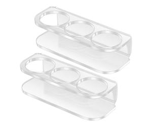 Peptide Vial Storage Case - 2 Piece Acrylic 3-Slot Rack | Fridge Medicine, Diabetic Vial Holder, Wall Mounted Container for Home, Kitchen, Travel and Daily Healthcare