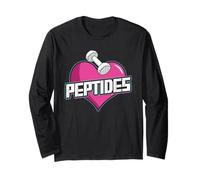 Peptides Heart Dumbbell Fitness Training Long Sleeve T-Shirt