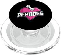 Peptides Heart Dumbbell Fitness Training PopSockets PopGrip for MagSafe