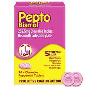 Pepto Bismol 262.5mg Chewable Tablets 24 Chewable Peppermint Tablets