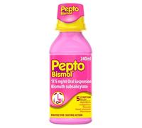 Pepto-Bismol for Nausea, Heartburn, Indigestion, Upset Stomach and Diarrhoea Relief, 5 Symptom Relief (240ml)