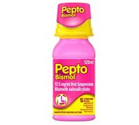 Pepto-Bismol for Nausea, Heartburn, Indigestion, Upset Stomach and Diarrhoea Relief, 5 Symptom Relief, 120ml