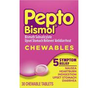 Pepto Bismol |Upset Stomach | Heartburn | 30 Chew Tabs |