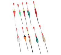 PEPWE 10Pcs Long Tail Fishing Float Set Buoys Bobber Stopper Tackle Light Stick Oval Foam Fishing Float