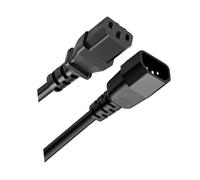 PEPWE 18AWG C13-C14 Power Cord Flame Retardant PVC Heavy-Duty Copper Conductors for Servers/Industrial Devices High Current Capacity Power Cord