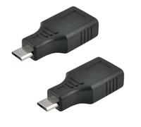 PEPWE 2Pack USB2.0 Small USB Male To A Female Adapter Connectors Converters Coupler For Androids Devices And Tablets MicroUSB To