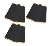 PEPWE 3 Pack Bells Lamp Shades Clip On Lampshade Fabric Texture Soft Lighting Decors Elegant Lighting Accessory For Bedroom Small Lamp Shade Set