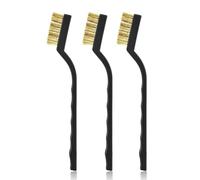 PEPWE 3D Printer Nozzle 4.7In Stainless Steel Brass Wire Toothbrush Tool for Nozzle-Block Hot Bed 3PCS/Set