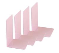 PEPWE 4 Pcs Modern Acrylic Book Stoppers L-Shaped Holders For Study Desk Library Organization End Holders Decorative Bookends Stoppers For Office Home