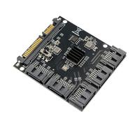 PEPWE 5 Port SATAs Expansion Adapter with PM Toolless Setups Fast Speed Data Transfer for Multiple Devices Pcbs Satas Adapter