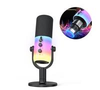 PEPWE Content Creator Pickup Professional XLR USB Connection Against Beating Base Modifiable Surrounding Lighting Play Pickup PC/Laptop Consistent