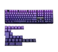 PEPWE Customizable 134Key Keycap Set Purplee Gradients Detailing And Side Backlit Glowing Keycap For Aesthetic Typing Translucents Backlit Keycaps