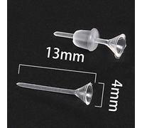 PEPWE for Creative 100 Set Clear Earrings Post Earrings Silicone Earring Backs Ear Studs Piercing Retainers for Women