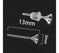 PEPWE for Creative 100 Set Clear Earrings Post Earrings Silicone Earring Backs Ear Studs Piercing Retainers for Women