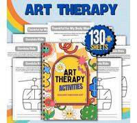 PEPWE Mental Wellness Exercise Book Twin Coil Binding Journal Therapeutic Activity Book Emotional Wellness Workbook Professional Art Planner