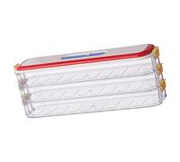 PEPWE Multiple Tiered Freezer Storage Container with Clear Lids Secure Stacking Systems Perfect for Compact Refrigerators Household Fridge Organizers