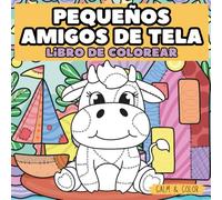 Pequeños amigos de tela. Libro de colorear: Ilustraciones detalladas de animales estilo patchwork para adultos, adolescentes y niños