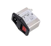 PEQYUACTE CW2B-10A-T 003 Single-phase AC socket power filter anti-interference 220V red switch with fuse